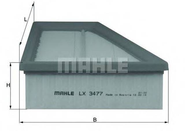 Элемент воздушного фильтра LX3477 MAHLE