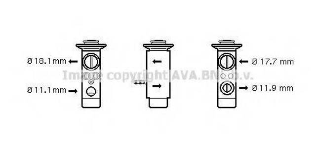 Клапан TRV, кондиционера MS1124 AVA