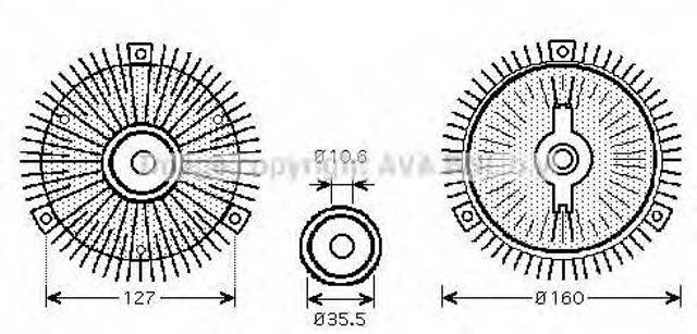MSC417 AVA Вискомуфта (вязкостная муфта) вентилятора охлаждения купить в Житомир