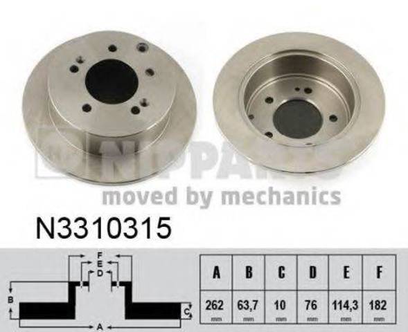 Задний дисковый тормоз N3310315 NIPPARTS
