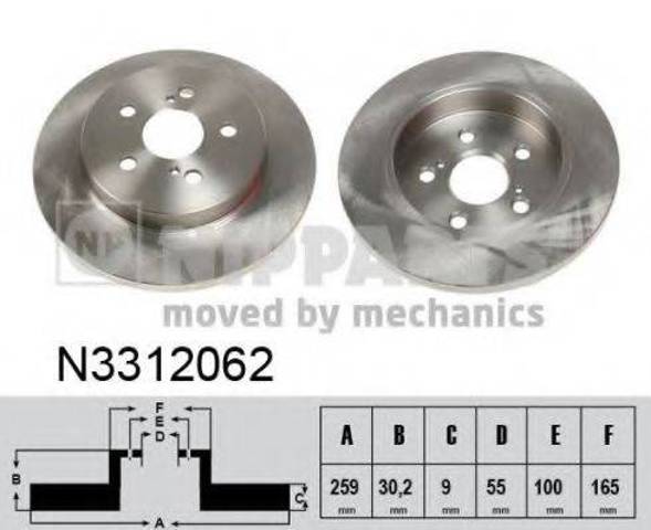 Тормозные диски N3312062 NIPPARTS