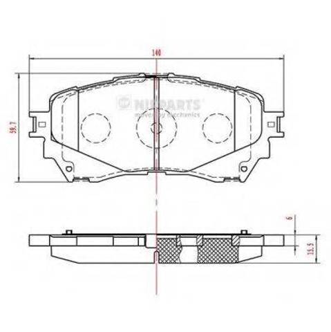 Передние тормозные колодки N3603074 NIPPARTS