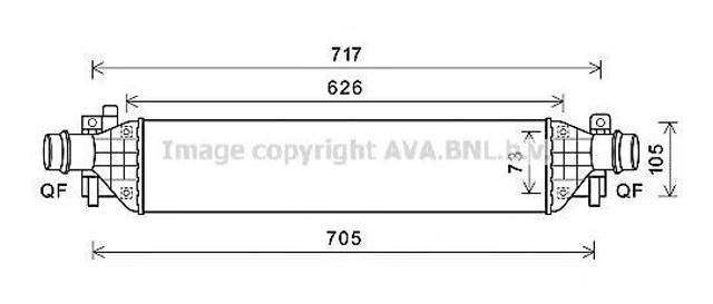 Охладитель наддувочного воздуха OLA4650 AVA