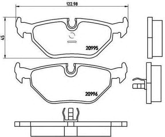 Колодки тормозные дисковые комплект P06011 BREMBO