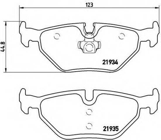 Задние колодки P06025 BREMBO