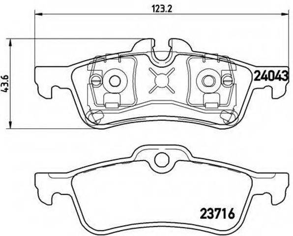 Задние дисковые колодки P06032 BREMBO