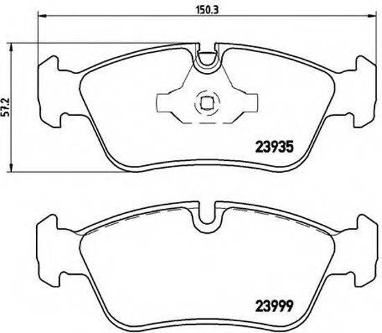 Колодки тормозные передние дисковые P06035 BREMBO