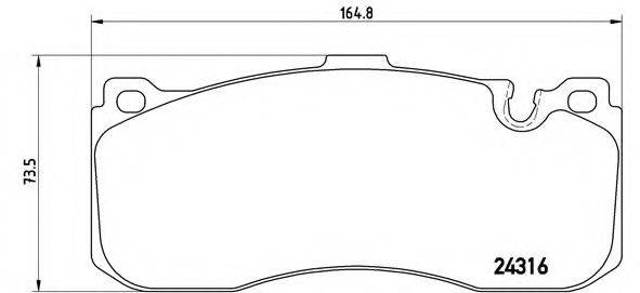 Колодки тормозные дисковые комплект P06041 BREMBO