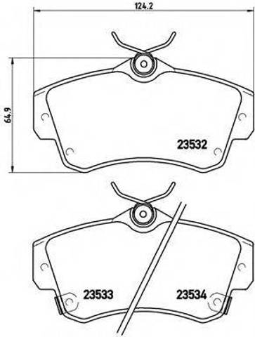 Передние тормозные колодки P11012 BREMBO