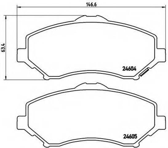 Колодки тормозные дисковые комплект P11022 BREMBO