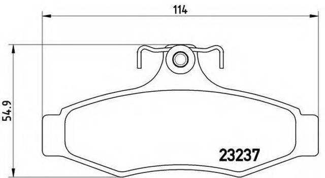 Колодки тормозные дисковые комплект P15005 BREMBO