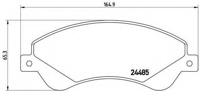 Колодки тормозные передние дисковые P24065 BREMBO