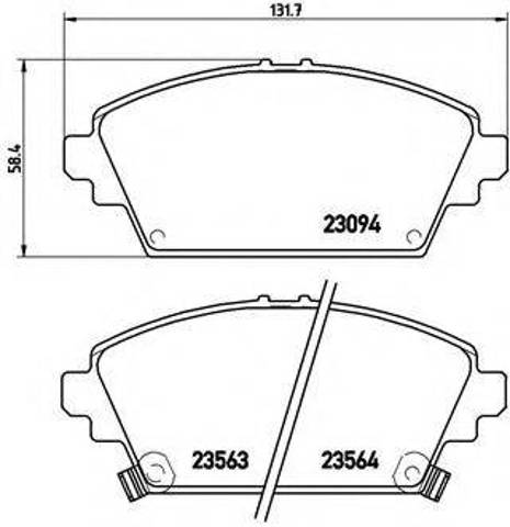 Передние тормозные колодки P28029 BREMBO