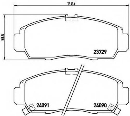 Колодки тормозные передние дисковые P28034 BREMBO