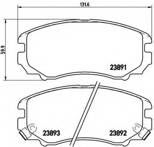 Передние тормозные колодки P30018 BREMBO