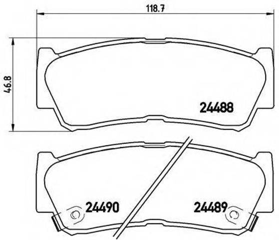 P30037 BREMBO Задние тормозные колодки купить в Одесса