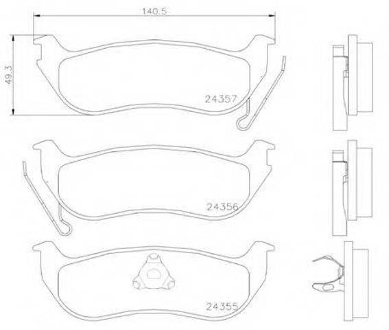 Задние колодки P37009 BREMBO