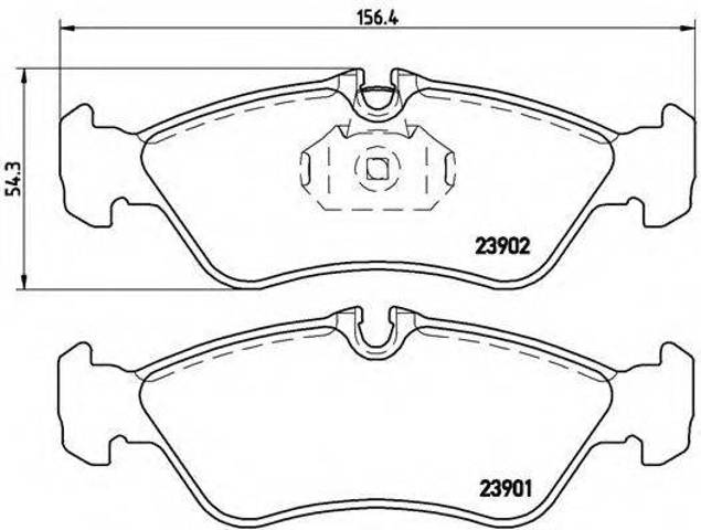 Задние дисковые колодки P50082 BREMBO