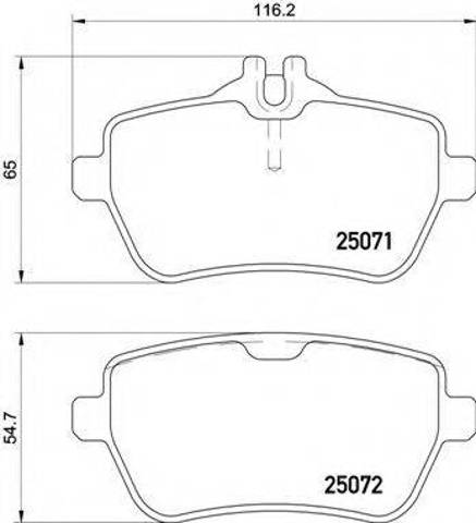 Колодки тормозные задние, дисковые P50117 BREMBO