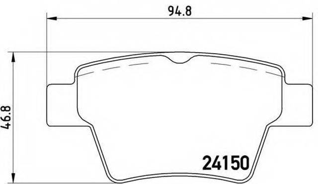 Колодки гальмівні дискові задні, комплект P61080