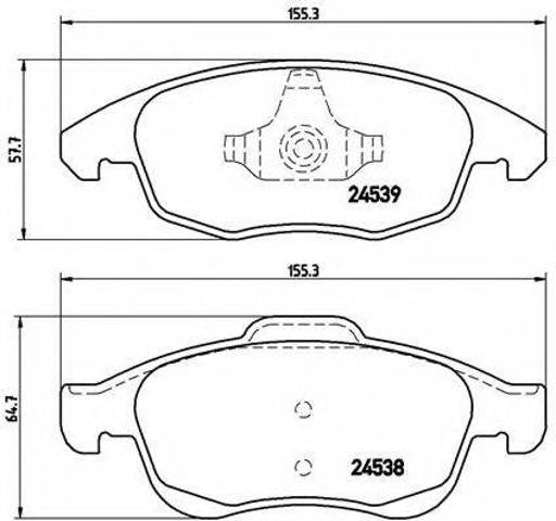 Колодки тормозные дисковые комплект P61083 BREMBO