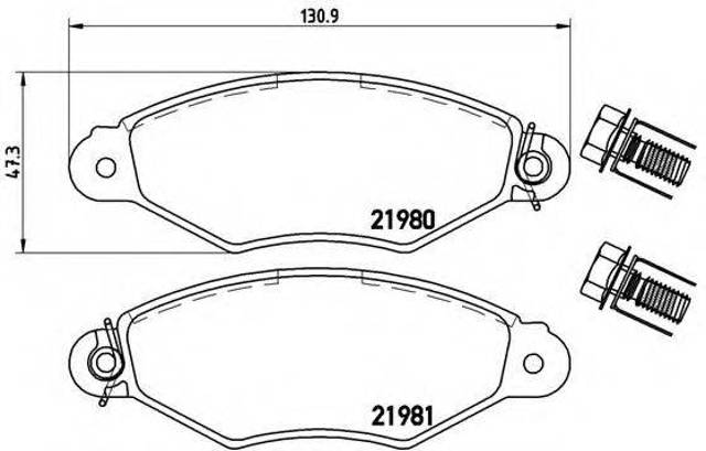 BREMBO P61098 Передние тормозные колодки в наличии Украина