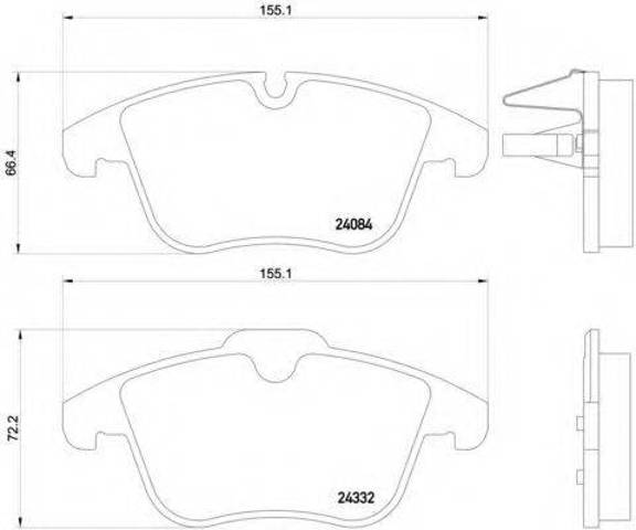 Колодки тормозные P61106 BREMBO