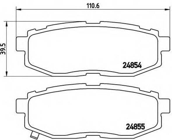 Задние дисковые колодки P78018 BREMBO
