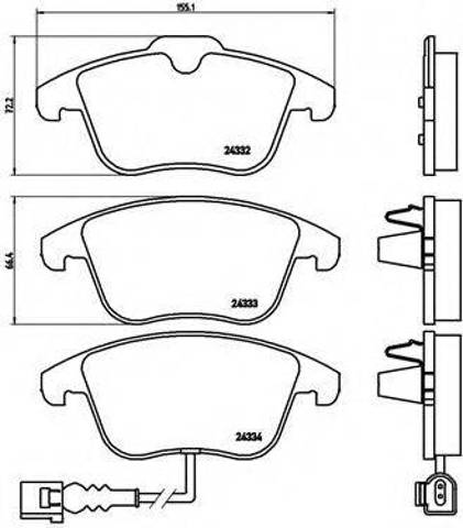 Колодки тормозные P85112 BREMBO