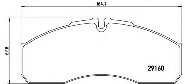 Колодки тормозные передние дисковые PA6022 BREMBO