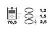 Поршневые кольца на 1 цилиндр, STD R1005400 ET ENGINETEAM