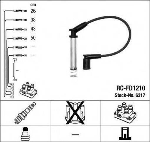 Провода зажигания RCFD1210 NGK