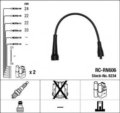 Комплект проводов зажигания RCRN606
