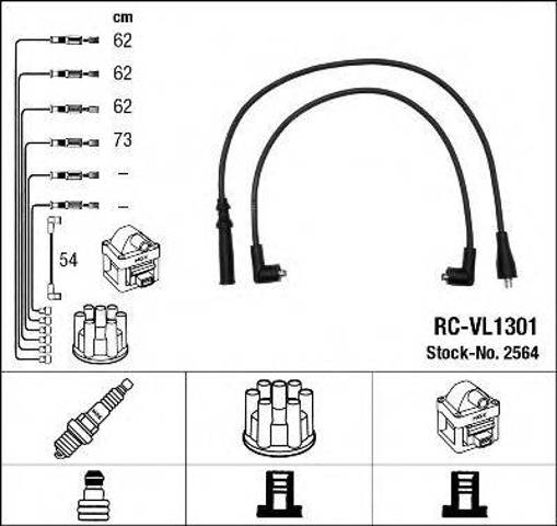 Комплект проводов зажигания RCVL1301