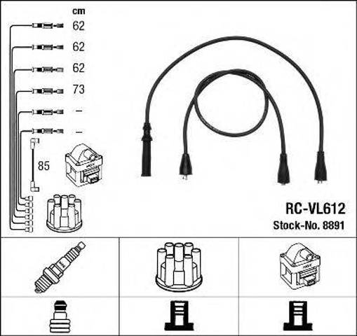 Высоковольтные провода  RCVL612 NGK