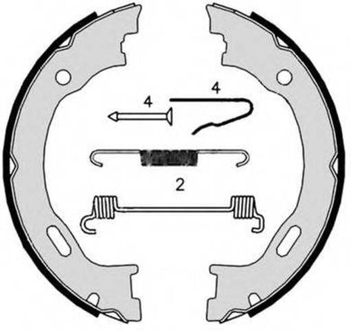 Колодки стояночного тормоза S50515 BREMBO