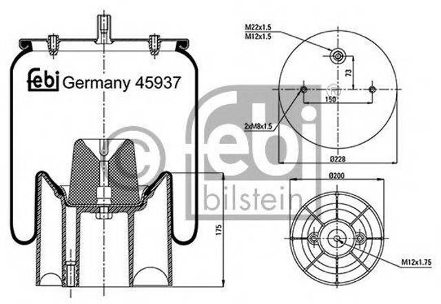 Рессора пневматической подвески SP556318KP SAMPA