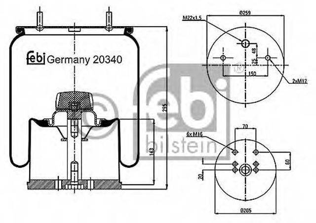 Рессора пневматической подвески SP55940KP SAMPA