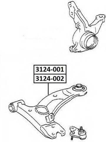 Левый рычаг передней нижней подвески T112909010 CHERY