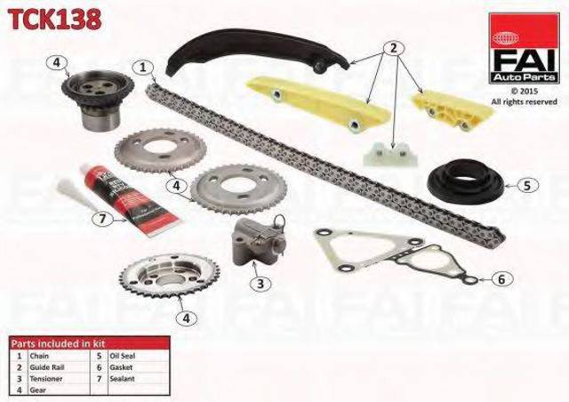 Цепь ГРМ, комплект TCK138 FAI