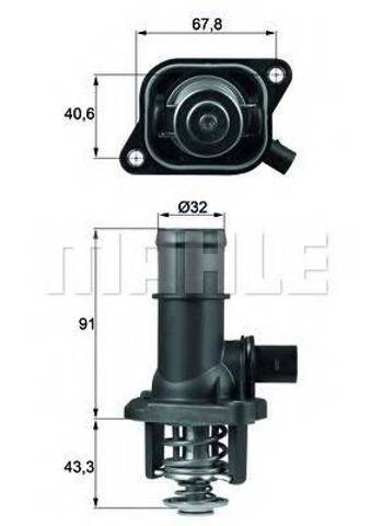 Водяная помпа термостата TI16105 MAHLE