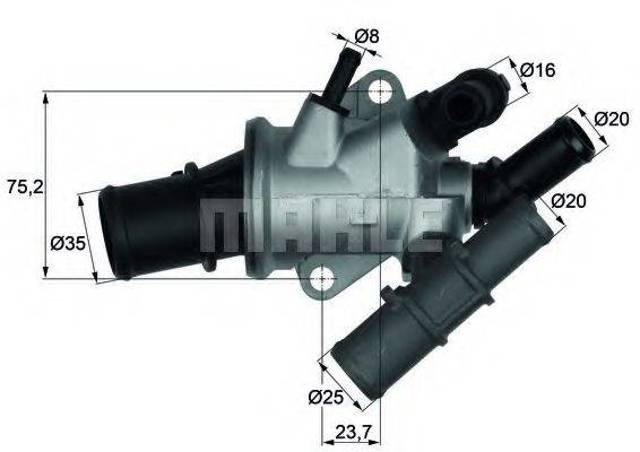 Водяная помпа термостата TI16588 MAHLE
