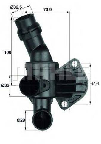 Термостат в сборе TI687 MAHLE