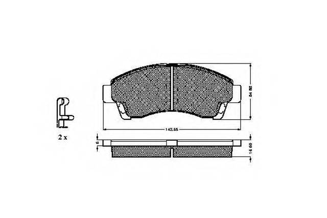 Колодки тормозные UGY93328Z MAZDA
