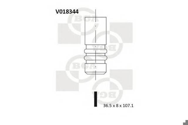 BGA V018344 Впускной клапан в наличии Николаев