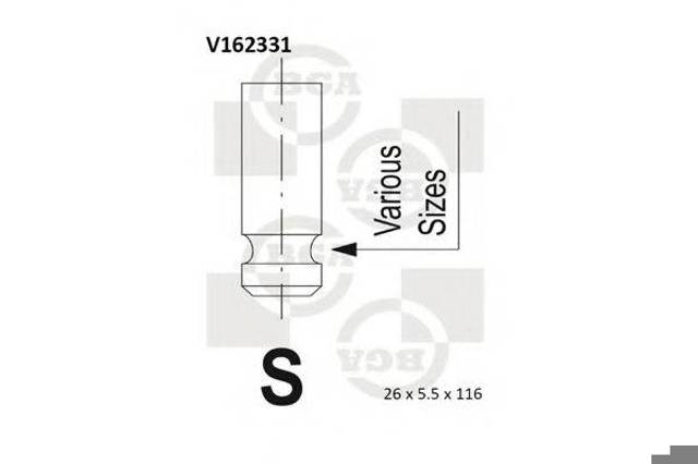 BGA V162331 Клапан выпускной в наличии Ужгород