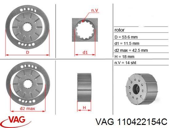VAG 110422154C Насос гидроусилителя руля (ГУР) в наличии Киев