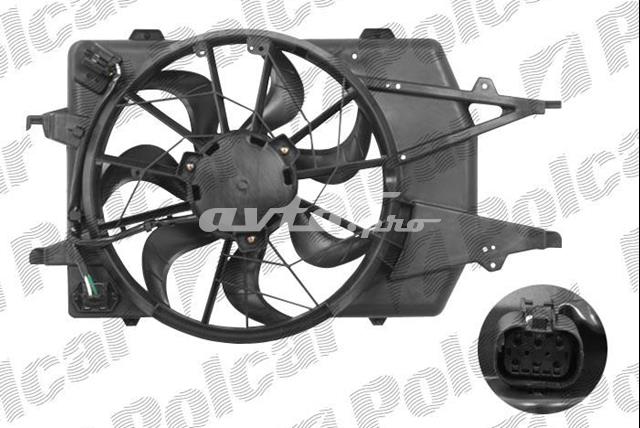 Диффузор радиатора охлаждения в сборе с мотором 320123W6 POLCAR