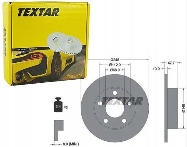 92088503 TEXTAR Тормозные диски купить в Одесса