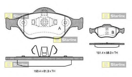 Колодки BDS306 STARLINE